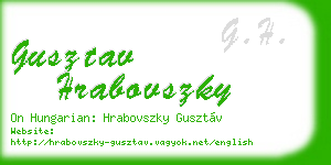 gusztav hrabovszky business card
