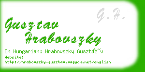 gusztav hrabovszky business card
